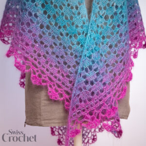 Pressed Violets Shawl with Poema Mohair - Yarn Kit
